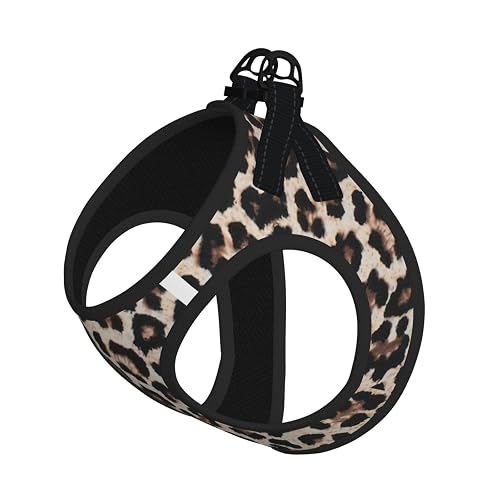 Juego de correa de arnés con estampado de leopardo para gato y perro