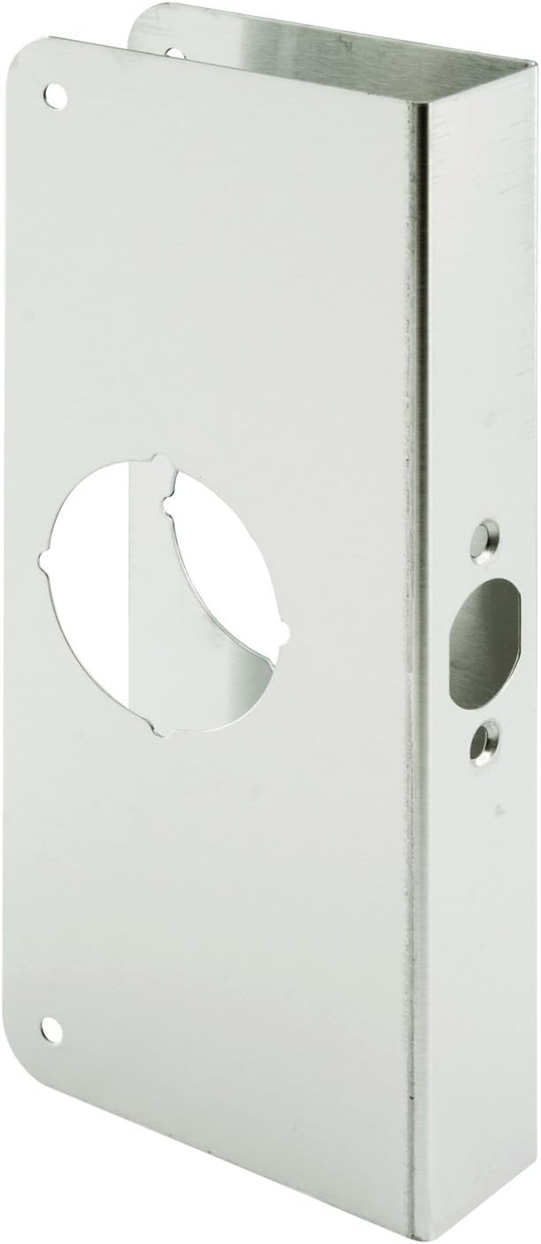 Prime-Line MP9450 Lock and Door Reinforcer, 1-3/4 In. x 2-3/8 In., Stainless Steel, Natural Finish (Single Pack)