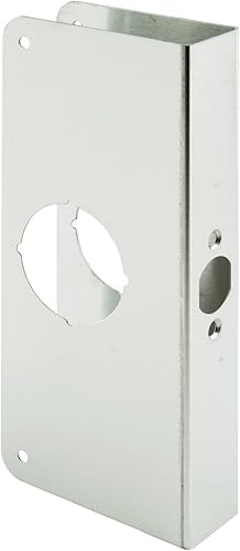 Prime-Line MP9452 Refuerzo para Cerraduras y Puertas, 1-38 in. x 2-34 in., Acero inoxidable, Acabado Natural (Solo Paquete)