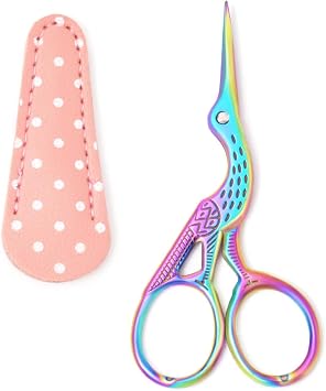 3.7" Sewing Embroidery Scissors with Cover for DIY Craft,Needlework