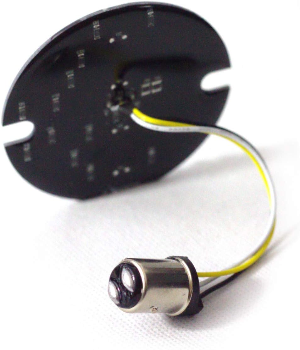 Eagle Lights 3.25 3-1/4 Inch Flat Style Front LED Turn Signals Compatible With Harley Davidson Motorcycles (Add Clear Lenses)