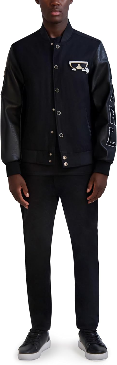 KARL LAGERFELD Men's Karl Lagerfeld Paris Men's Casual Aviator Jacket