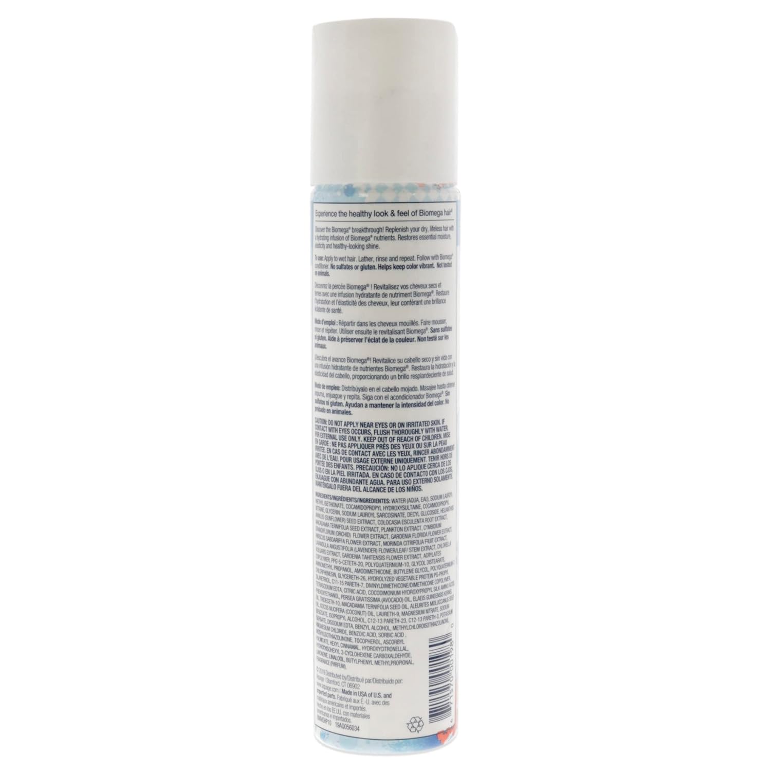 BIOMEGA Moisture Shampoo, Creates Fuller Volume, Hydrating Formula Cleanses Hair while Infusing it with Omega-Rich Moisturizers and Keratin Amino Acids