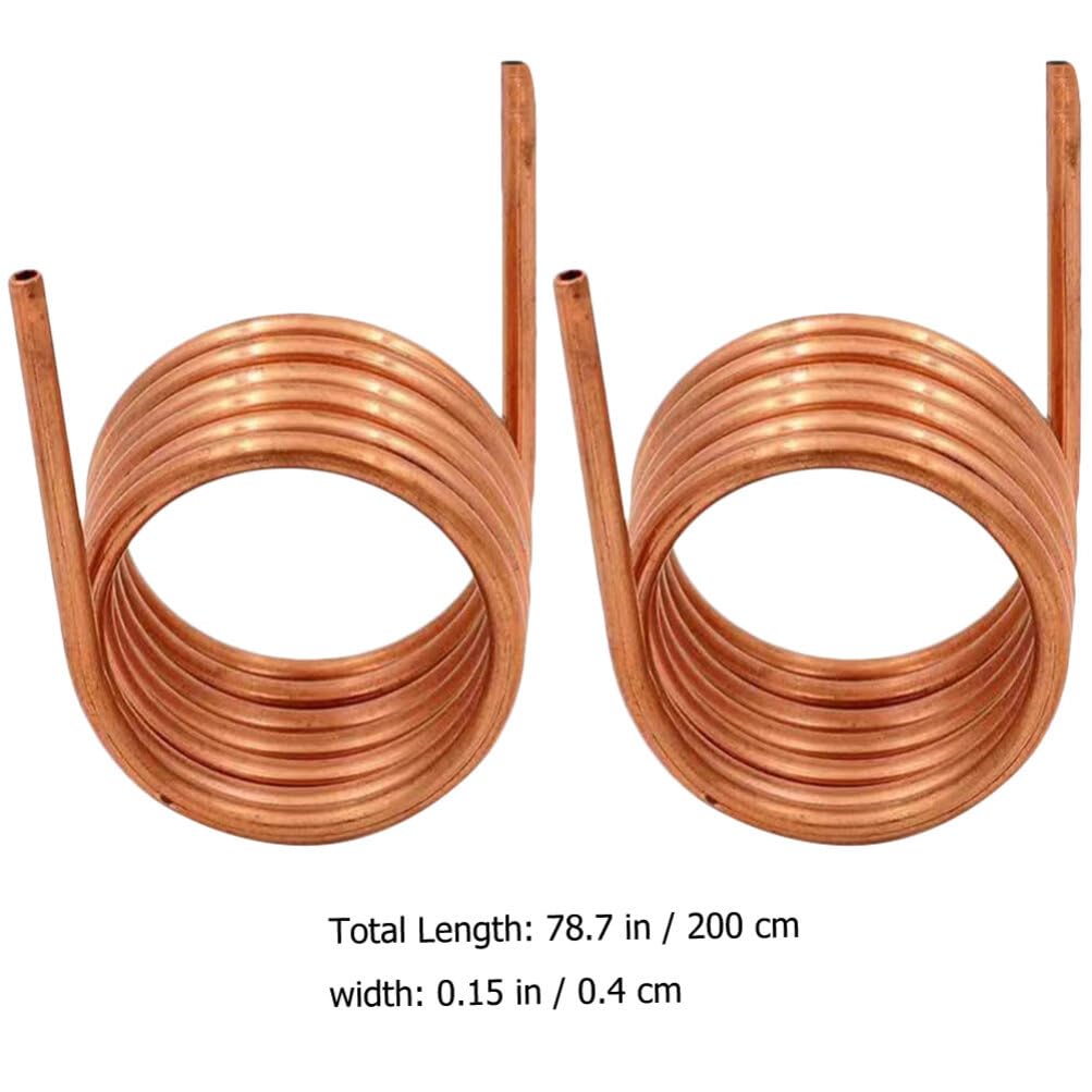 ibasenice 2pcs Copper Refrigeration Tubing Tube Coil 1/4 Copper Tubing Copper Tube 1/2 Tubing 1/2 Copper Tubing Aluminum Tubing Refrigeration Coil Tube Air Conditioner Fridge Tube