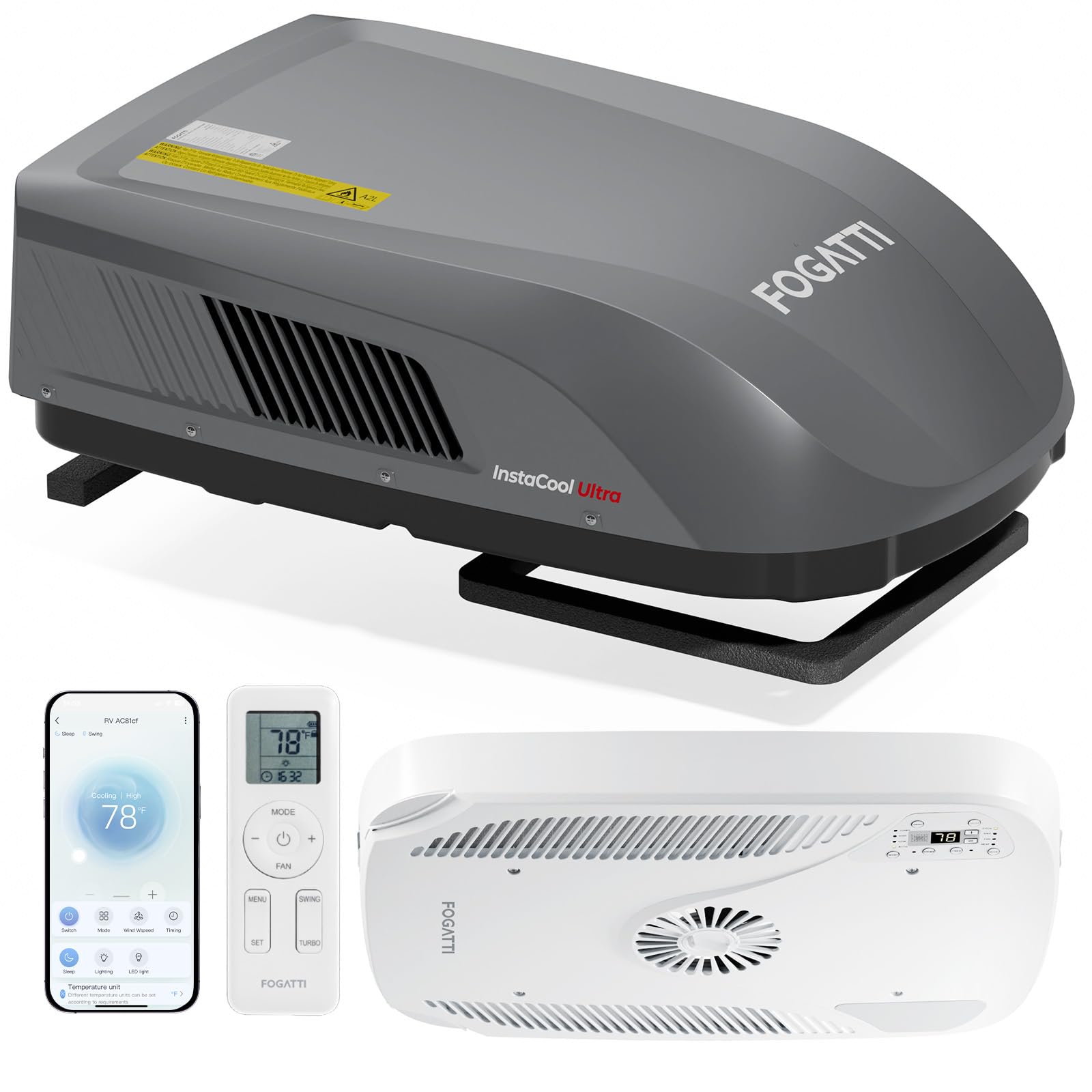 FOGATTI 16K BTU RV Air Conditioner