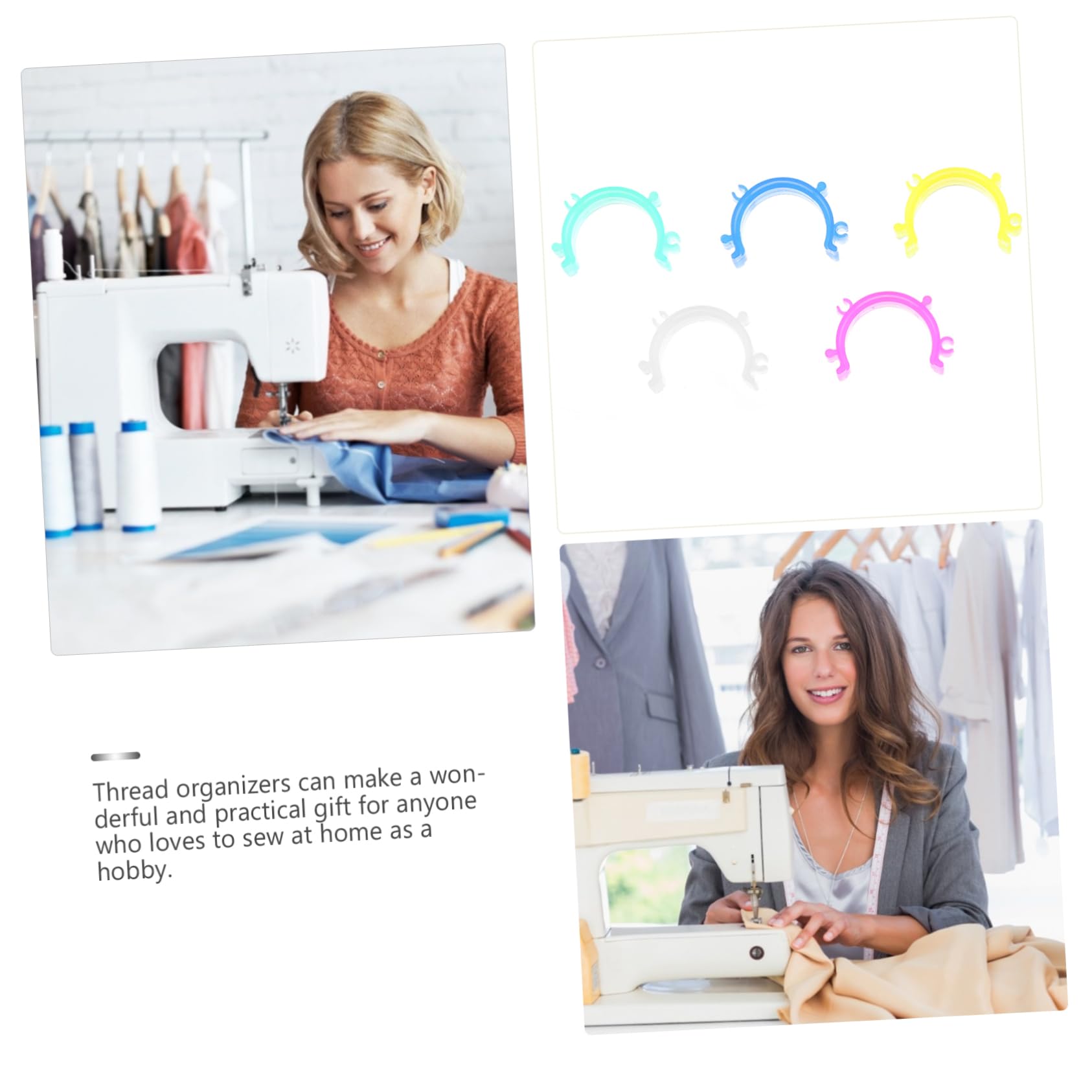 Balacoo 100Pcs Bobbin Clips Holders Quilting Thread Organizers for Embroidery Sewing Prevents Unraveling Tension Loss present for Sewing Enthusiasts