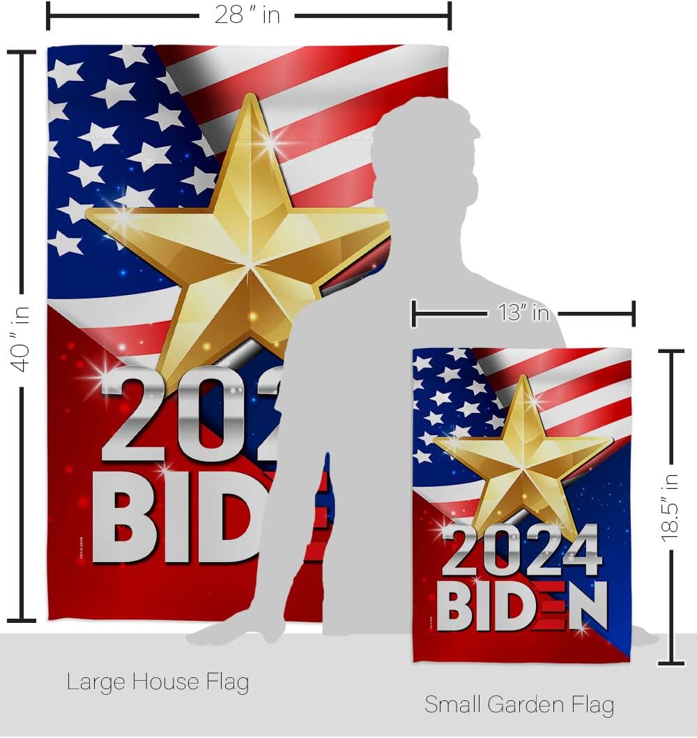 Biden Harris Flag Vote Garden House Flag Set Patriotic President Democrat Republican Tea Party United State American Election Decoration Banner Small Yard Gift Double-Sided, 1 x 1 x, Thick Fabric