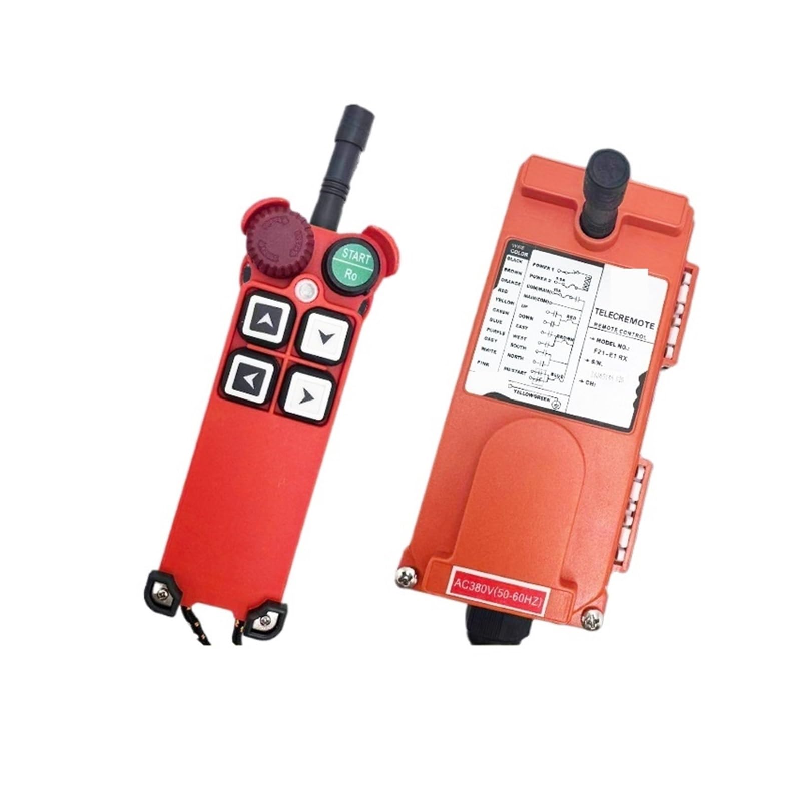 Regulator ciśnienia, Przełącznik Ciśnieniowy, 380 V 220 12 V-72 4 Kanałowy Czerwony Przemysłowy Bezprzewodowy Radiowy Do Dźwigu 1 Odbiornik + Nadajnik F21-4S, do pistoletu natryskowego(220V)