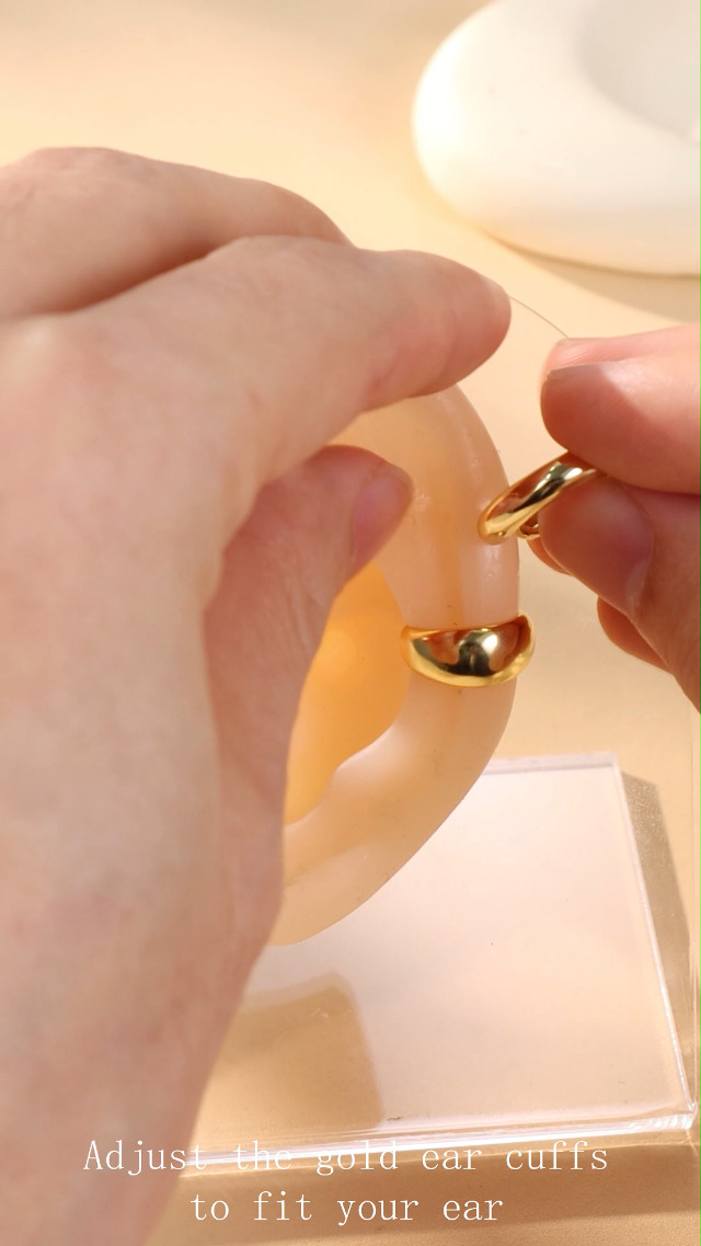 Orecchini A Clip Ear Cuff Placcati Oro Per Donna – Senza Piercing