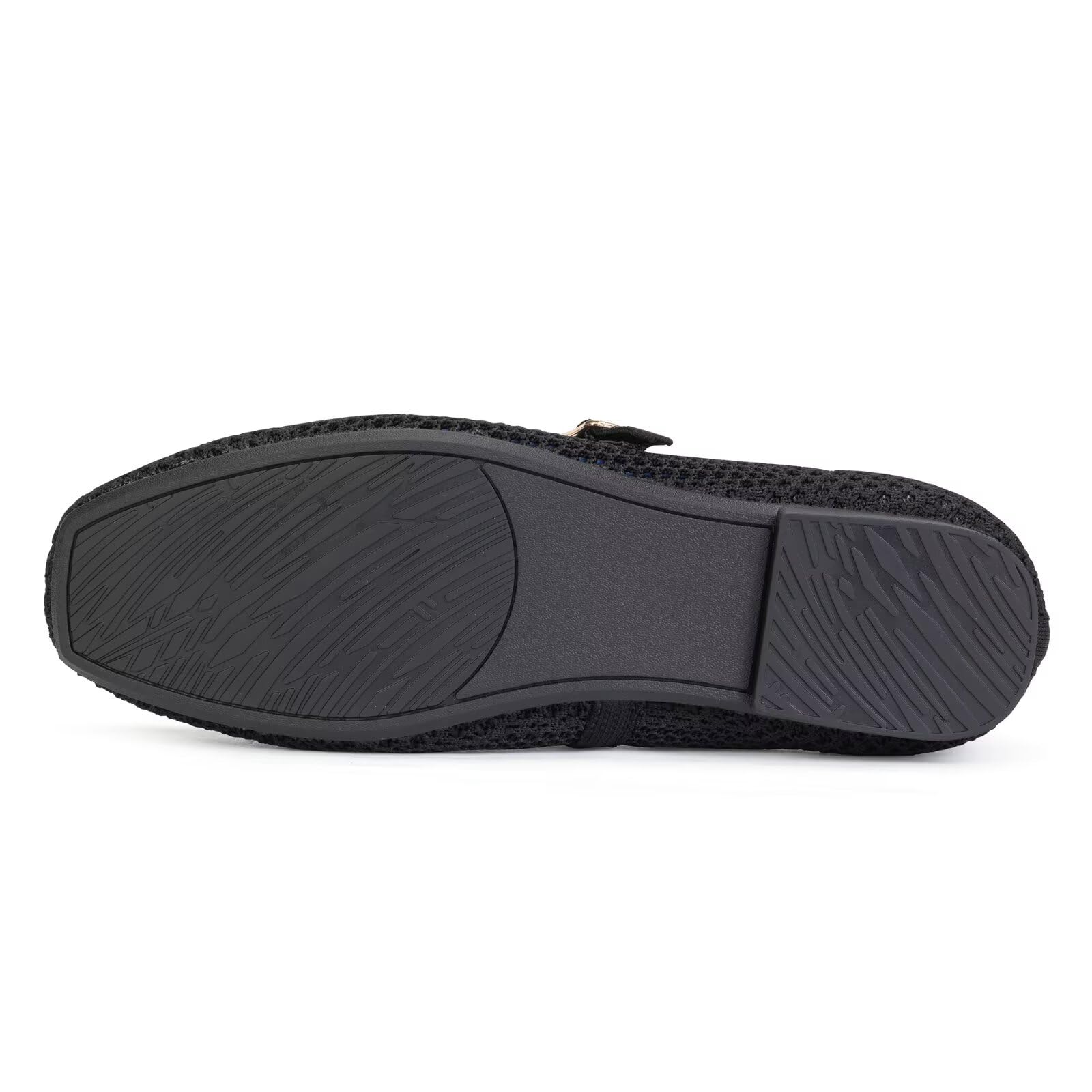Frank Mully Damen-Freizeitschuhe mit Flacher Sohle quadratische Zehenpartie gestricktes Netzgewebe Flache Komfortschuhe für die Arbeit