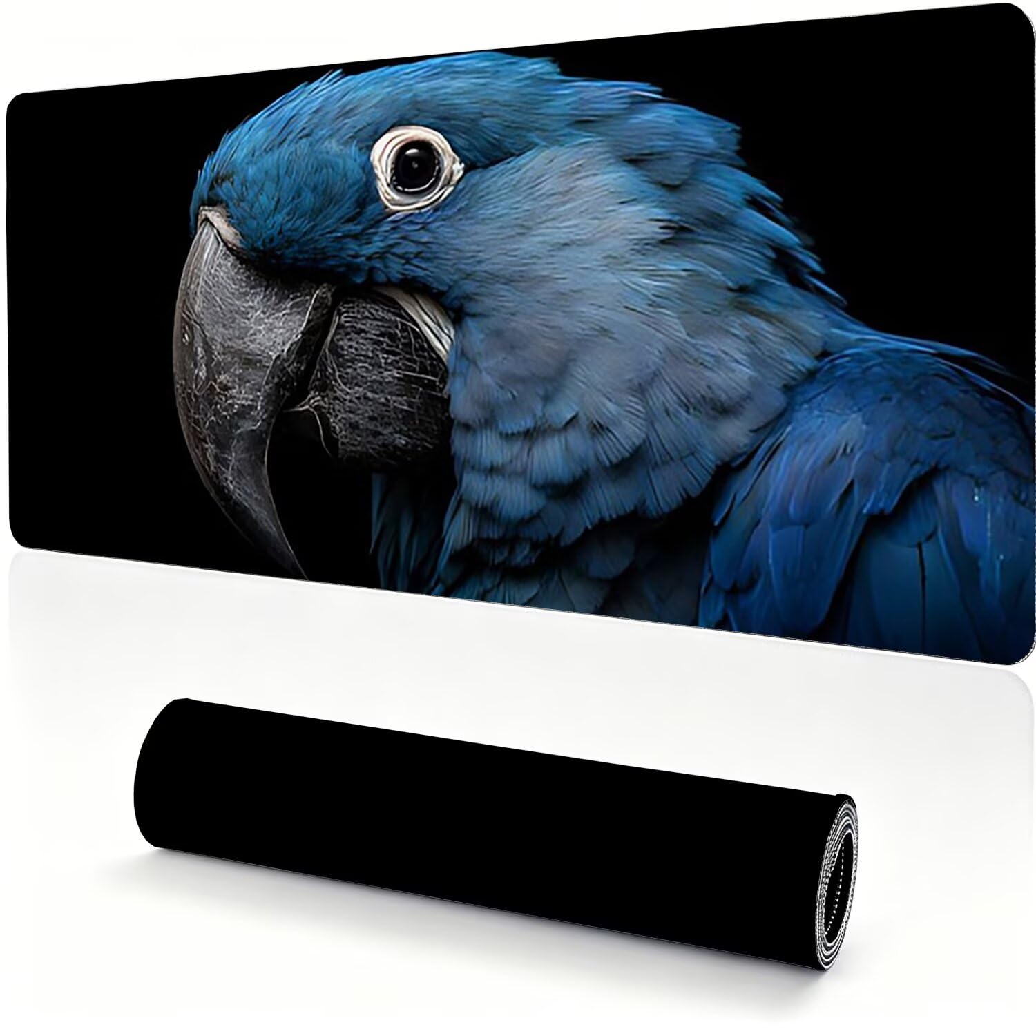 Tappetino Mouse Gaming XXL, Mousepad 1200x600x4mm nero Pappagallo-2 0x0-243 | Tappetino Scrivania con Base in Gomma Antiscivolo Bordi Cuciti per Computer, PC, Migliora la Precisione e la Velocità