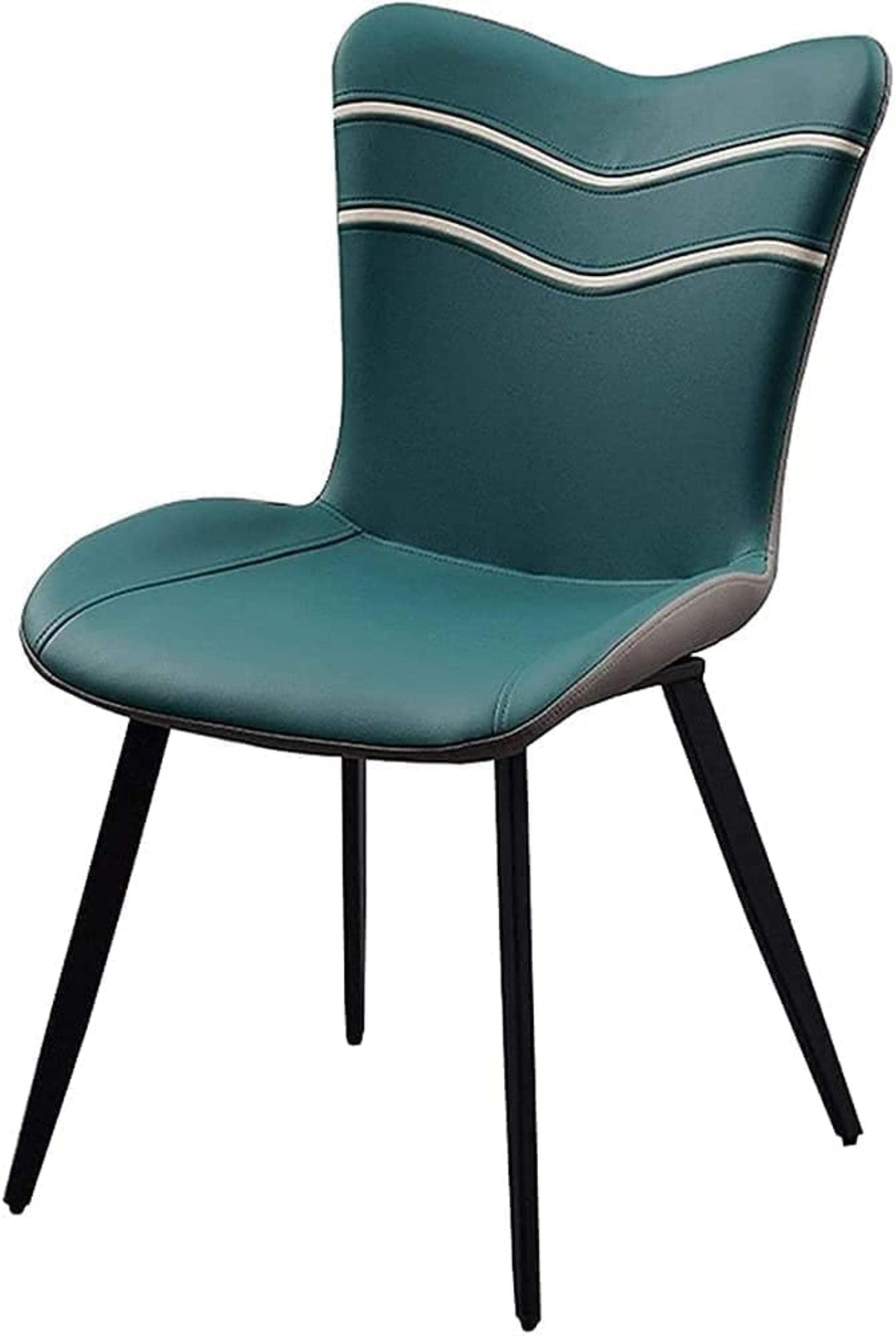 Chaise de salon en cuir vert pour un coin bureau moderne