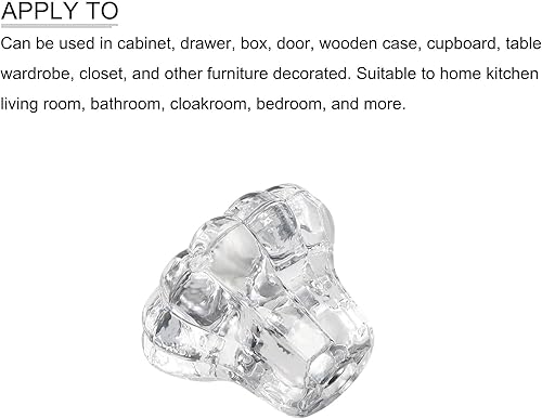 Miniatura 5 de Mini tiradores de cajón (1.457 in1.46 pulgadas), 10 unidades, mini pomos de cabeza redonda de acrílico con tornillos, para manija de cajón de