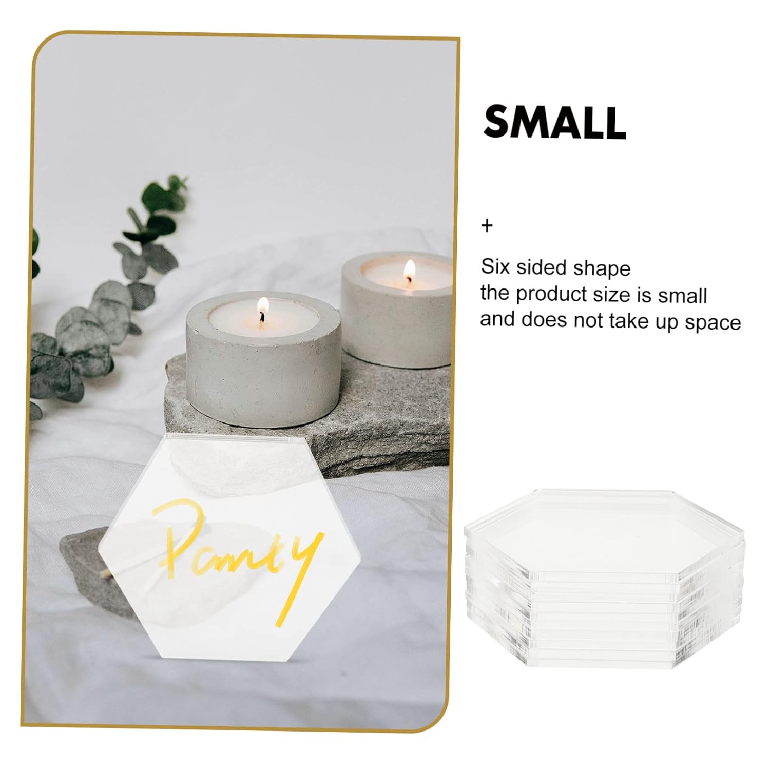 Unomor 30pcs Acrylic Drawing Boards for Art and Wedding Decorations Lightweight Thick Easy to Clean Acrylic Plates