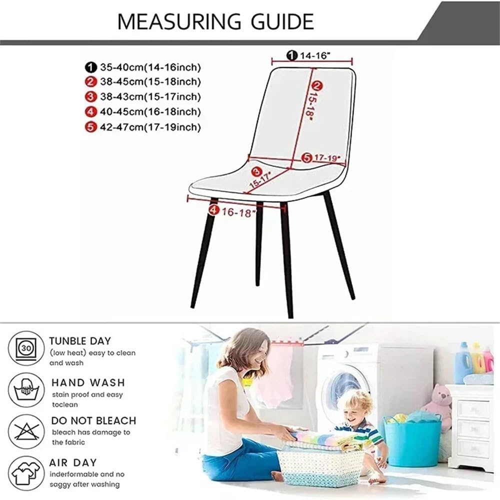 2pcs Waterproof Shell Chair Cover Stretch Dining Adjustable Chair Cover Slipcover Furniture Protector Hotel Home
