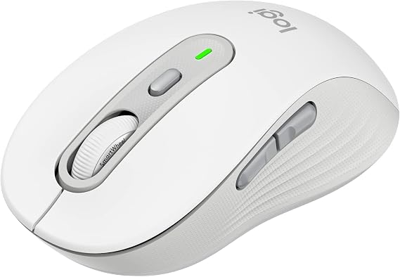Logitech Signature M750MOW Silent Wireless Mouse, Quiet, Bluetooth, Logi Bolt, Not Compatible with Unifying, Windows, Mac, iPad, Android, Chrome OS, Scroll Wheel, M750 Regular, Off-White