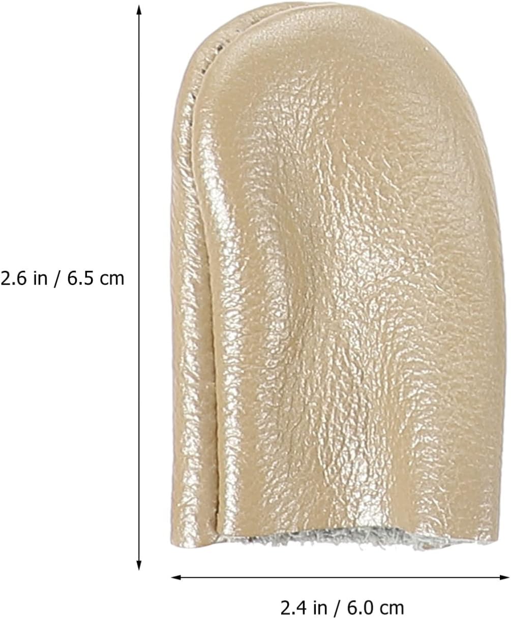 VICASKY 36pcs Leather Thimble Finger Protector Protective for Hand Sewing Crafts Includes Thumb Index Finger Guards Material Random Colors