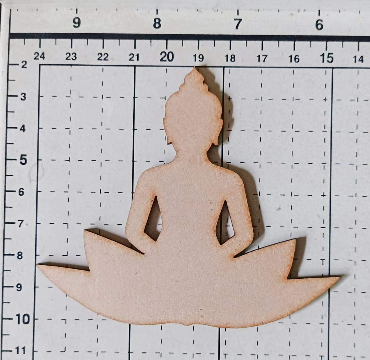SIDDHANT Arts SACO 009(001) Buddha. Plain MDF Blanks Cutouts for DIY, Artwork, Decoupage, Mix Media. Scrapbook, Craft etc.