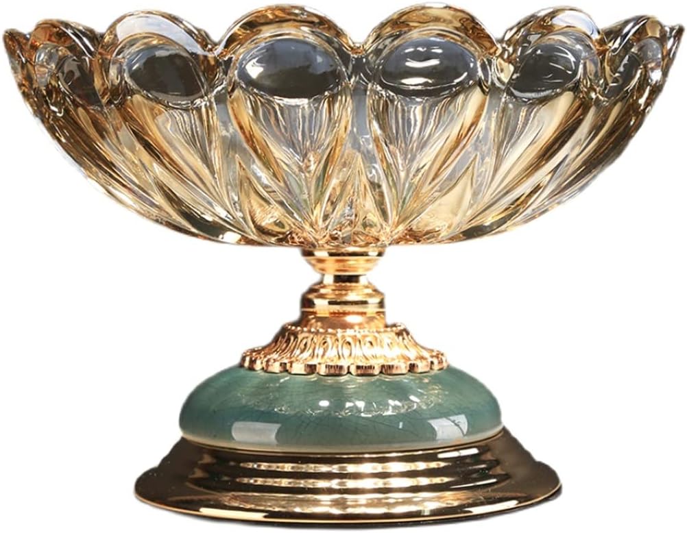 Fruit Bowl Fruit Basket Glass Fruit Bowl, Elegant Fruit Dish Fruit Basket, Fruit Dessert Candy Plate Storage Holder for