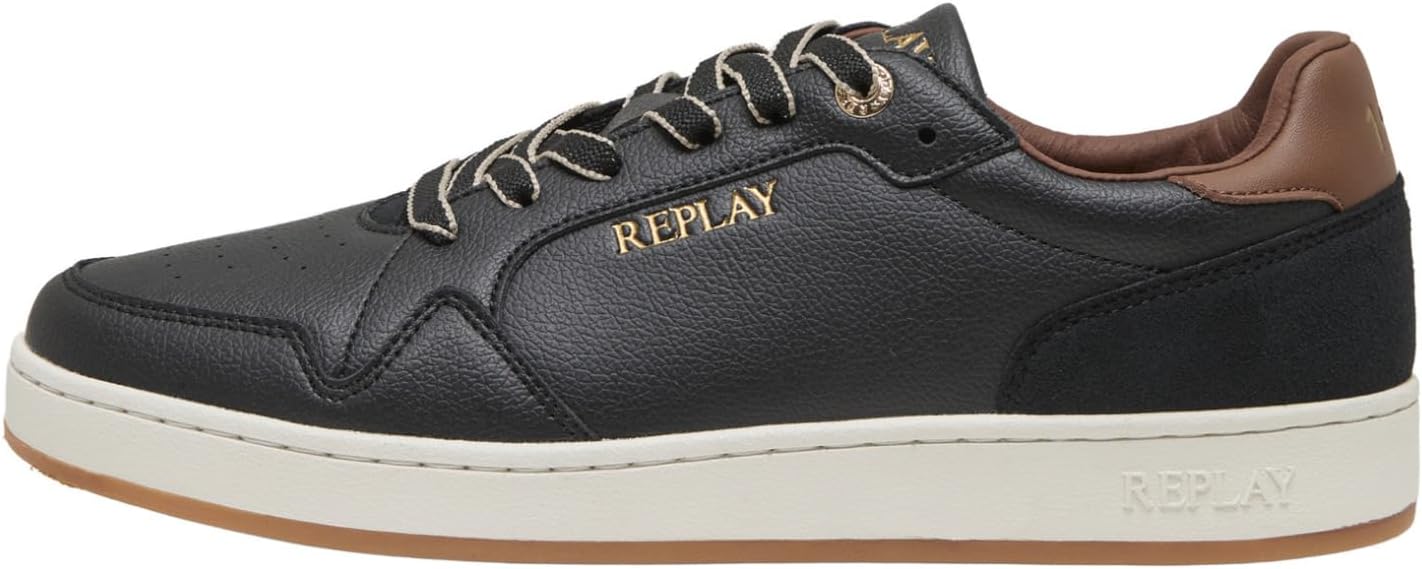 Replay Men's Gmz3b Trainers, 3225 Black Cuoio, 10 Men image 5