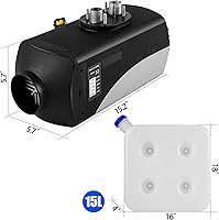 Vista 2 de Calentador diesel de 8KW, tanque de 15L, calentador de aire diesel de 12V, silenciador, calentador de estacionamiento diesel con monitor