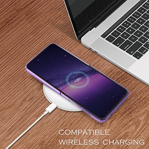 YINLAI Samsung Galaxy Z Flip 3 Case Glow in The Dark Slim Fit Shockproof Protective Hybrid Hard PC Soft TPU Bumper Phone Cover for Samsung Galaxy Z Flip 3 5G, Purple Nebula