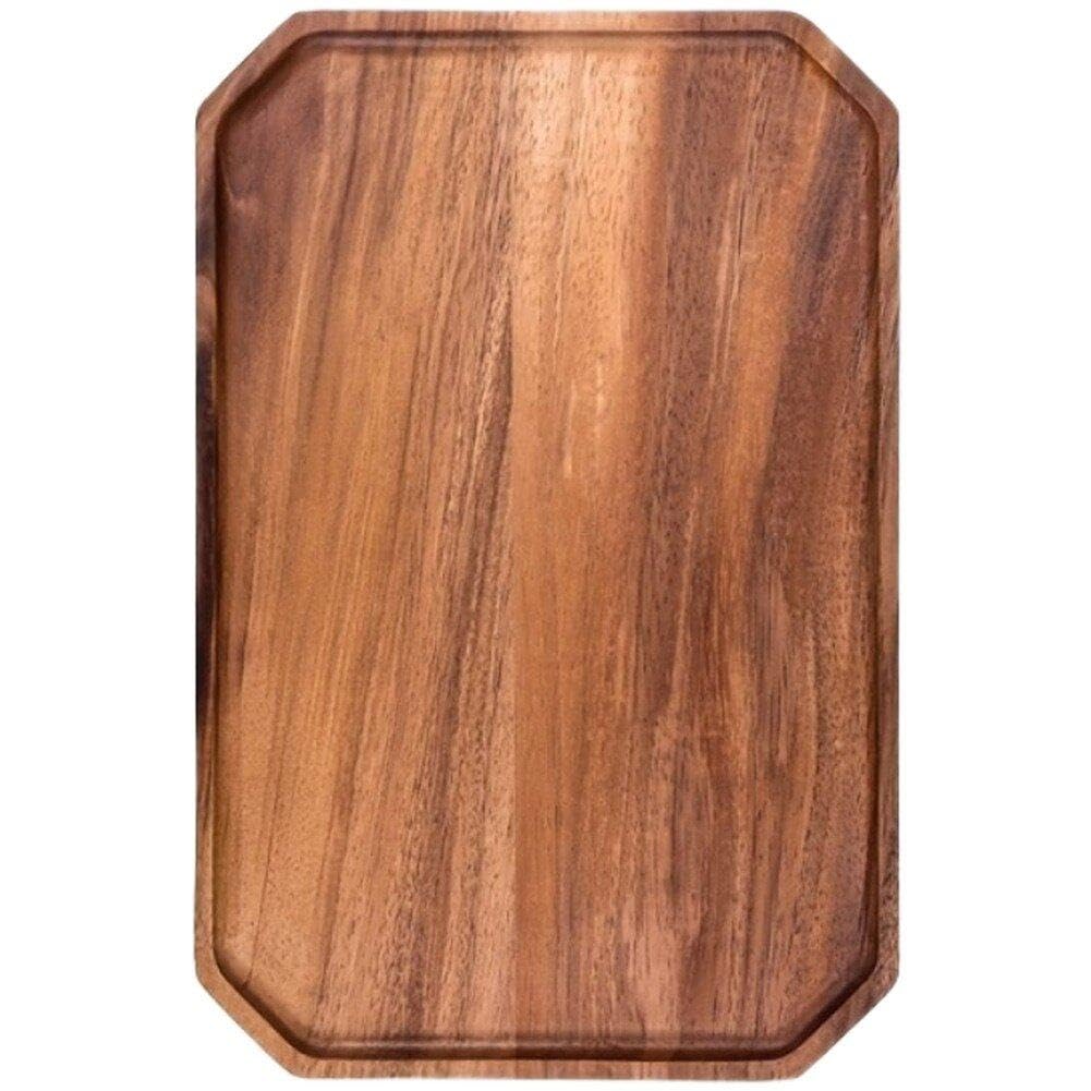 Plateau de service en bois octogonal pour transporter vos verres et gâteaux sans glisser