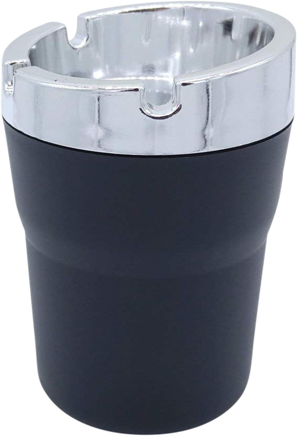 Autoaschenbecher schwarz mit Chrom Rand Strand Camping