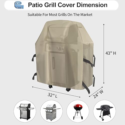 Miniatura 18 de OutdoorLines Cubierta impermeable para parrilla de barbacoa resistente – Cubiertas universales para parrilla de barbacoa resistentes a los rayos UV