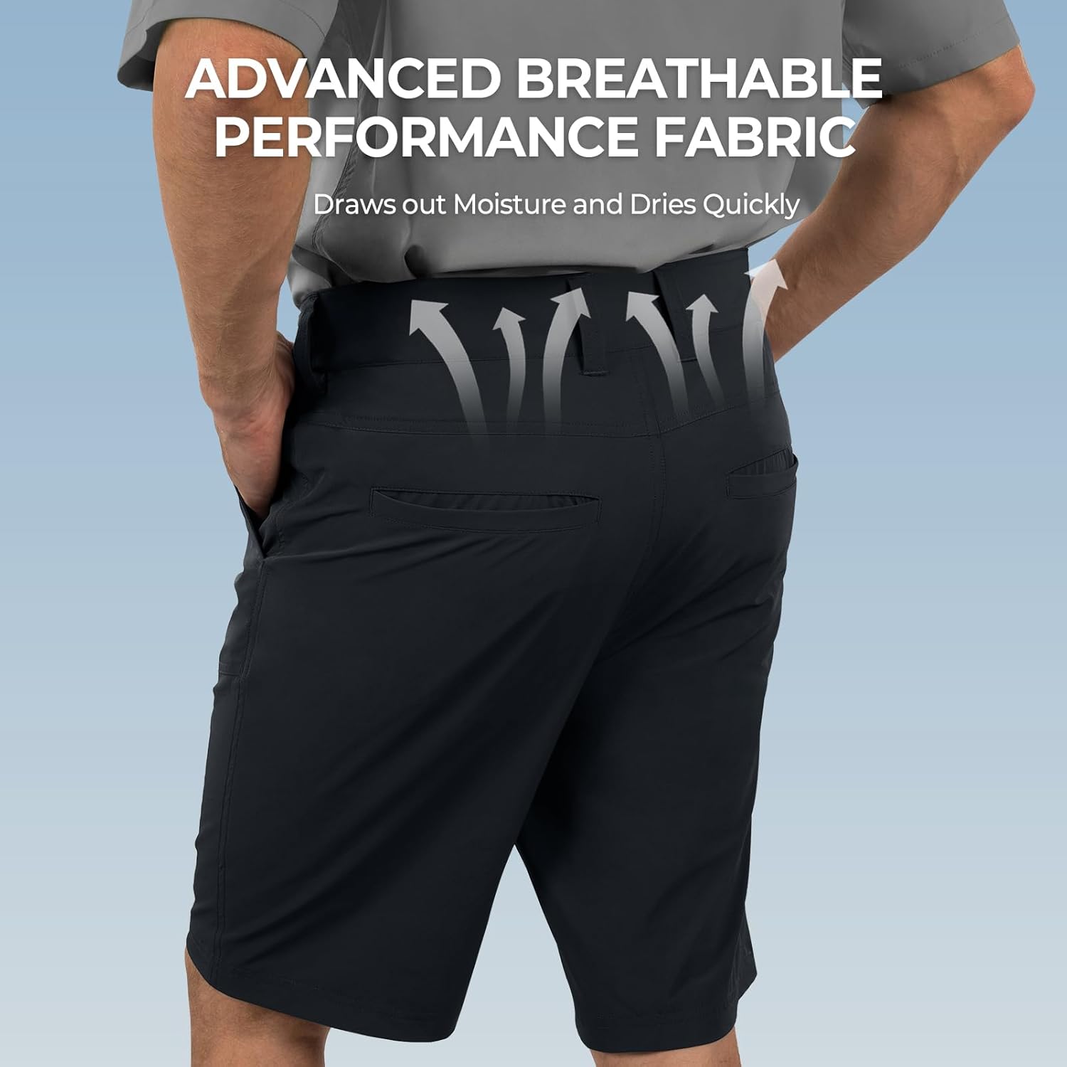 KastKing Cool Caster Men's Fishing Shorts, UPF 50+ Hiking Shorts, 10.5” and 7.5” Available, Water Repellent, 4-Way Stretch - Image 3