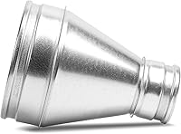 Vista 6 de Repa Market Reductor/aumentador de conductos de acero galvanizado de 8 a 4 pulgadas - Adaptador de tubo de ventilación redondo HVAC y sistemas