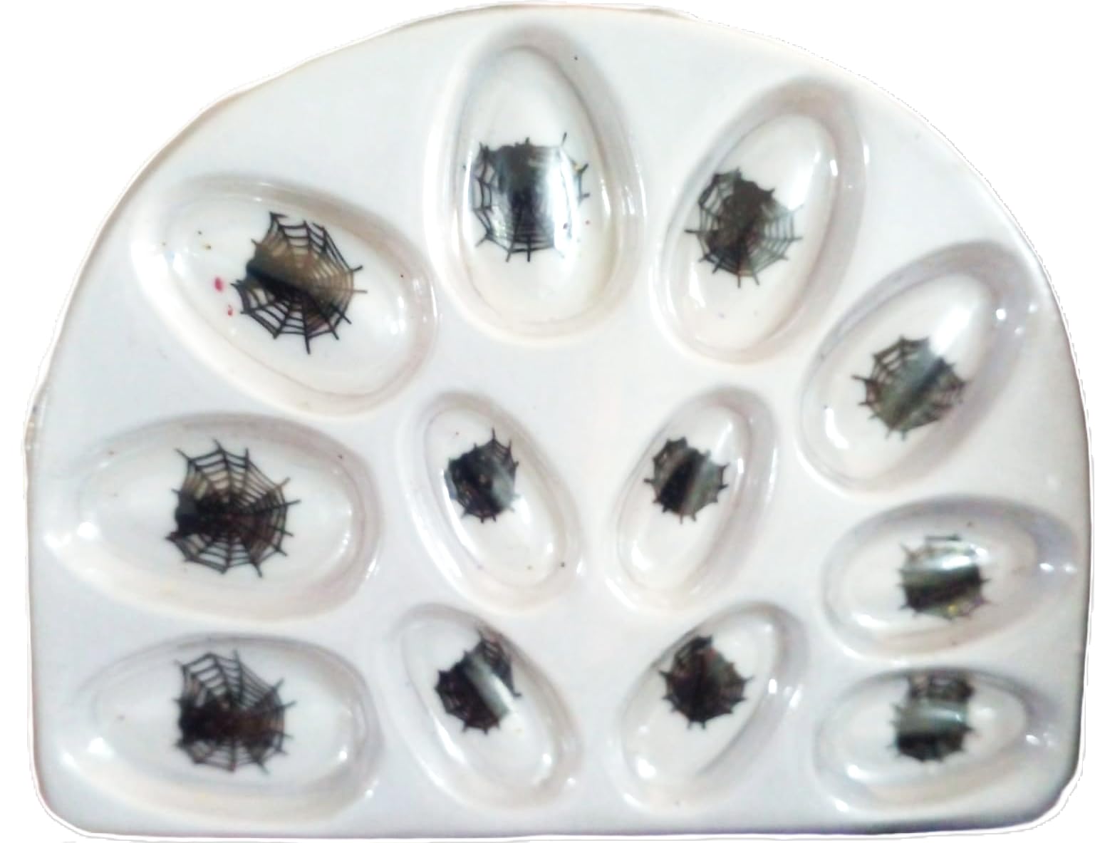 Halloween Press on Nails, Artificial nails for halloween, Fancy fake press on nails, kids press on nails, halloween fake nails, halloween nail press on (WHITE SPIDER)-image-43