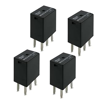 301-1C-C-R1-U01-12VDC Automotive Purpose Relays, 5 Pins 35A Power Relay Fuel Pump Relay, 4 Pack