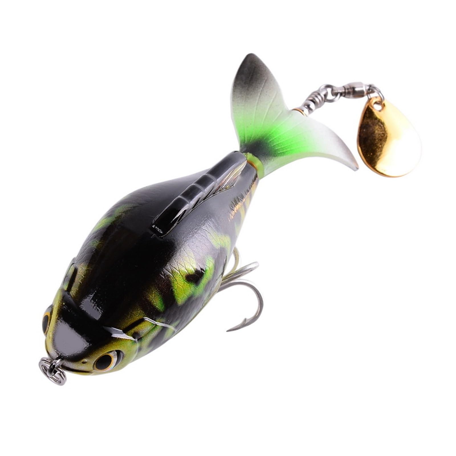 INEOUT 5 Pièces Spinner Leurre De Pêche 9.5cm 16.5g Popper Wobblers Queue Rotative Topwater Manivelle for Truite Brochet Matériel De Pêche
