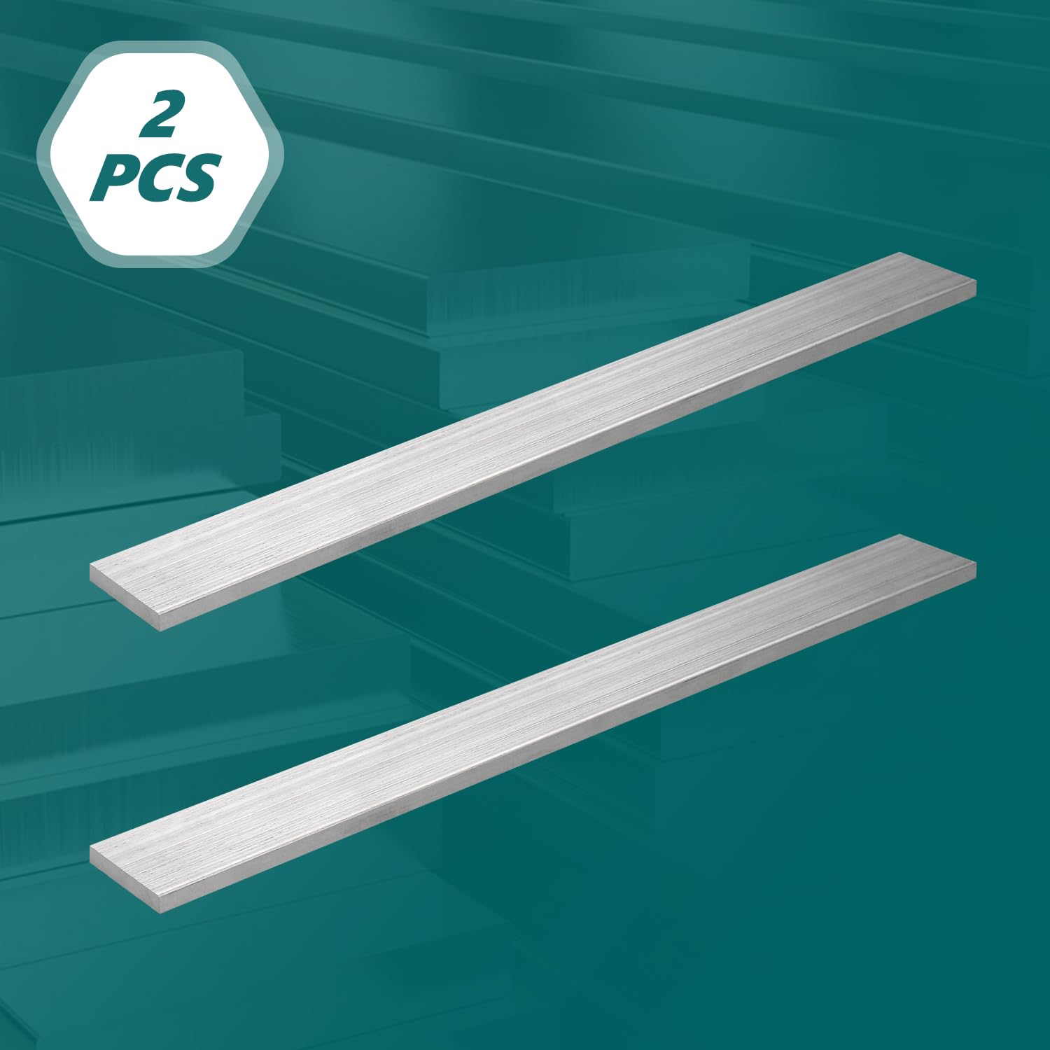 2 Pieces Square Aluminum Bar, 4 mm Thickness X 20 mm Width X 305 mm Length Square 6061 Aluminum Flat Plate for Industry Building - Image 3