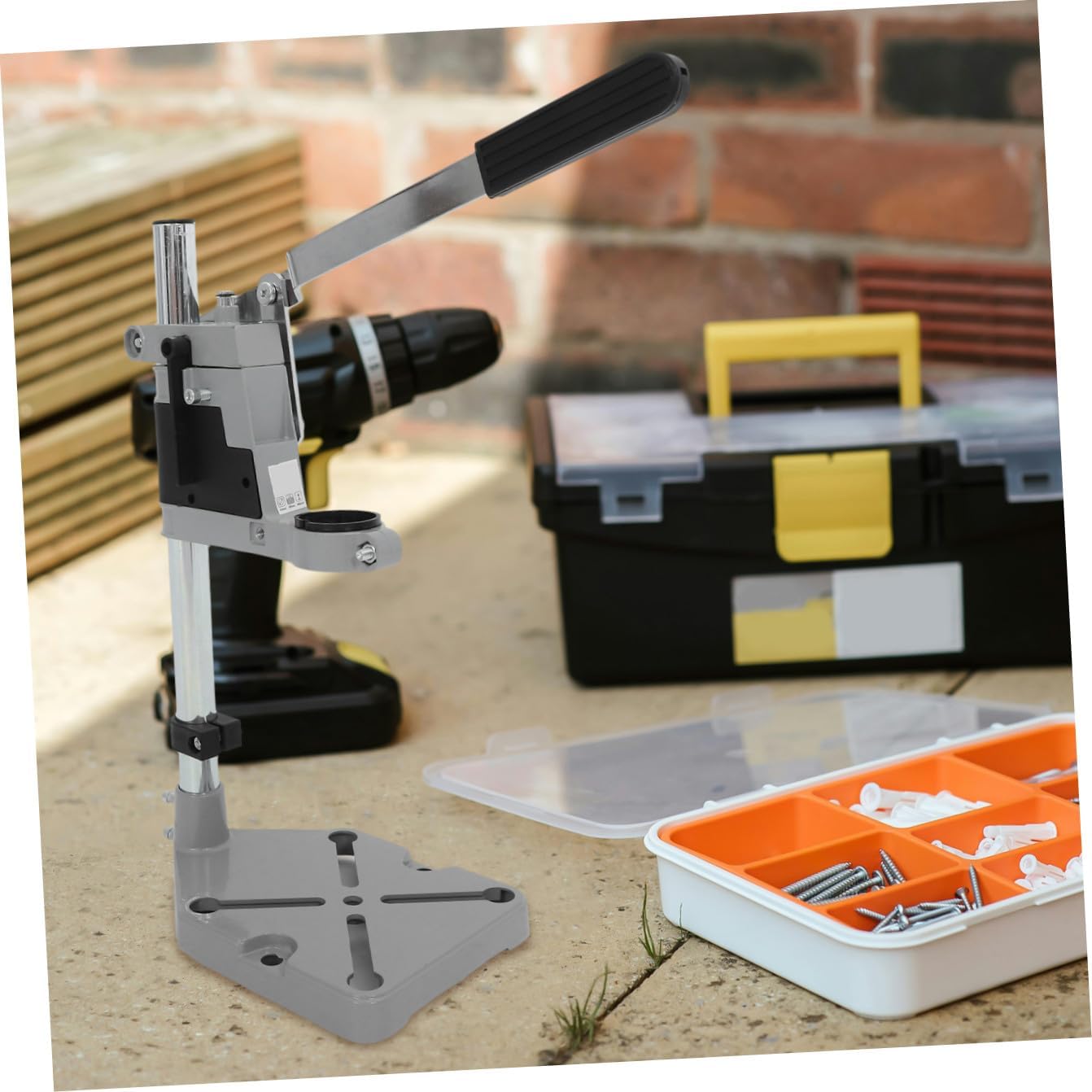 Drill Press Stand Height Compact Workbench Holder for Power Tools Versatile Drill Holder for Professionals Enthusiasts Efficient and Stable Support Tool