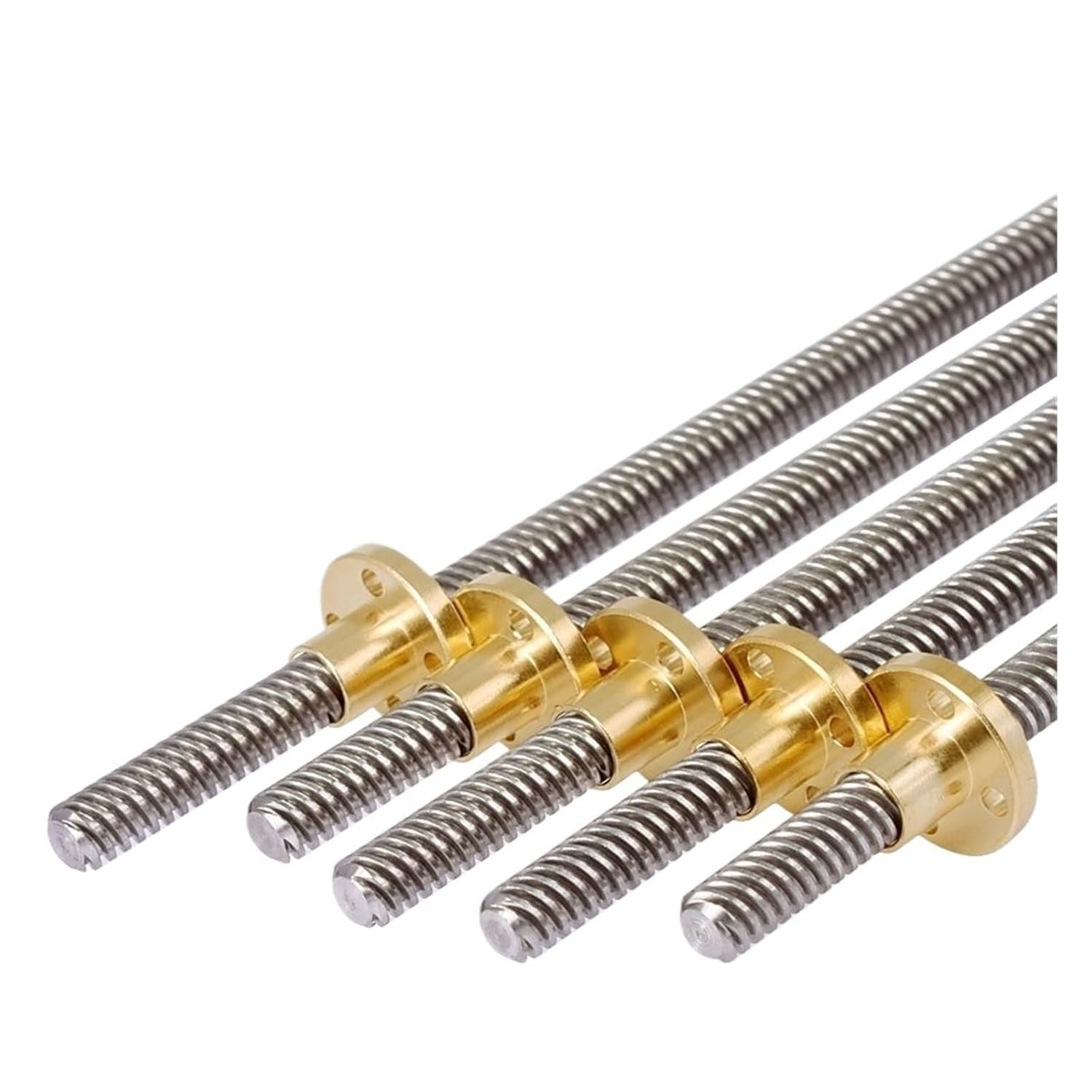 Linear Motion Ball Screw Machine Parts T16 Lead Screw Thread Pitch 4mm with Brass Nut Length 100mm-1000mm(350mm)