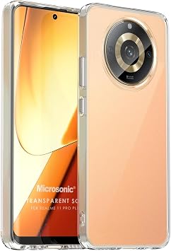 Microsonic Realme 11 Pro+ K l f Transparent Soft  effaf [Realme 11 Pro+ ile Uyumlu K l f -  effaf]