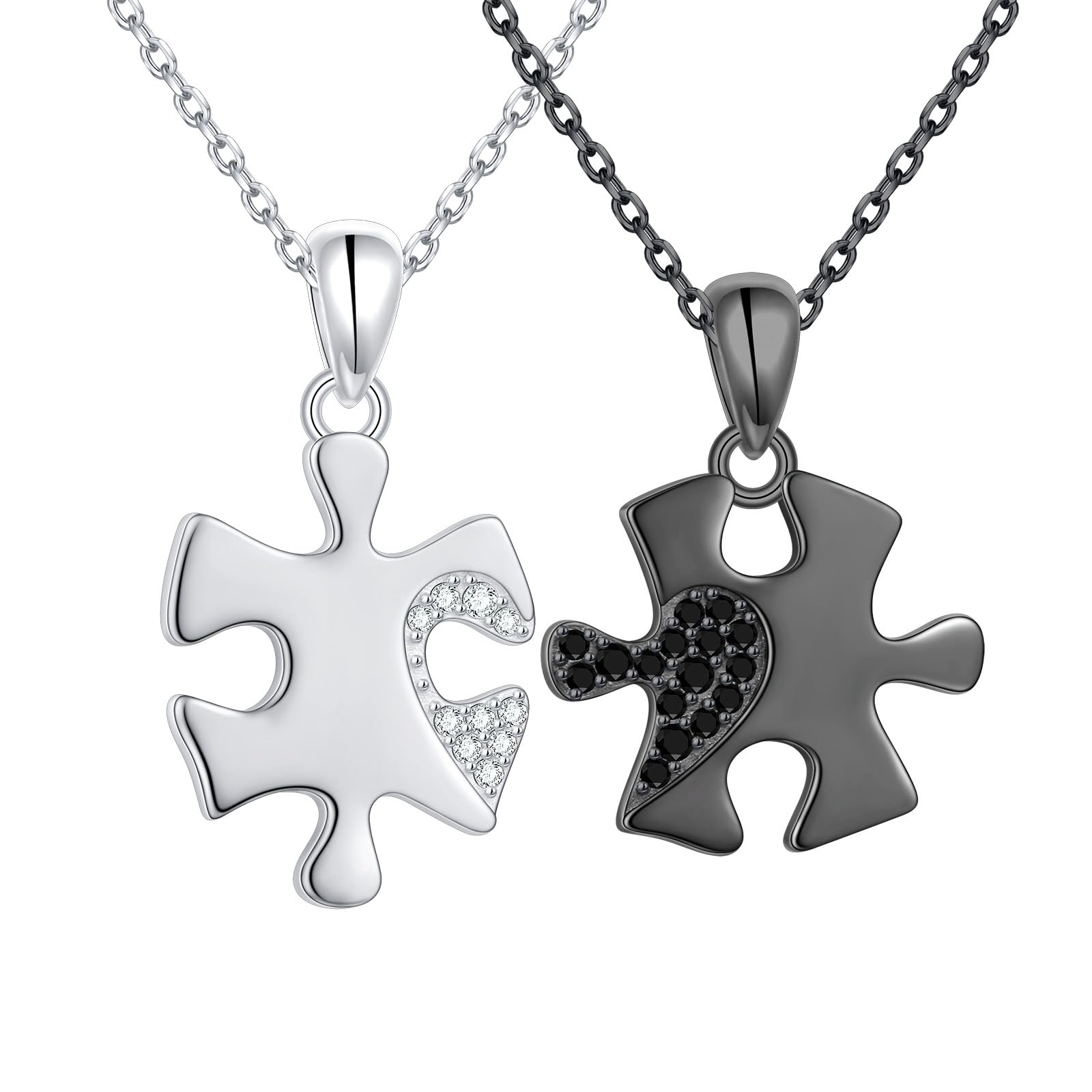 Paar Halsketten für sie ihn 925 Sterling Silber Bar passende Halskette für Paare Valentinstag Geschenke graviert ihr König seine Königin romantisches Schmuckgeschenk
