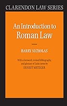 An Introduction to Roman Law (Clarendon Law Series)