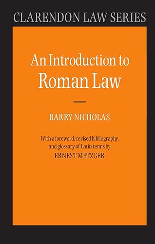 An Introduction to Roman Law (Clarendon Law Series)