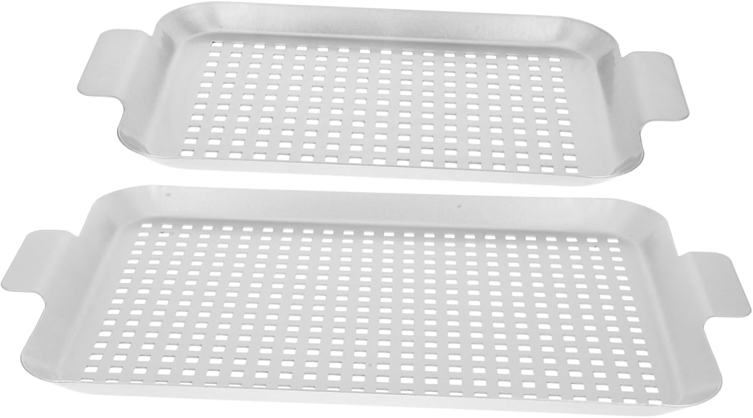 1set Heavy Duty Baking Tray Sturdy Handles Nonstick Cookie Baking Pan for Oven and Grill for Roasting Cakes and Bbq Versatile Outdoor Cooking Accessory