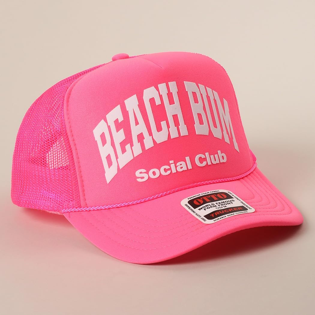 MIRMARU Party Drinking-Themed Heat Printed 5 Panel Foam Trucker Hat with Mesh Back for Men and Women
