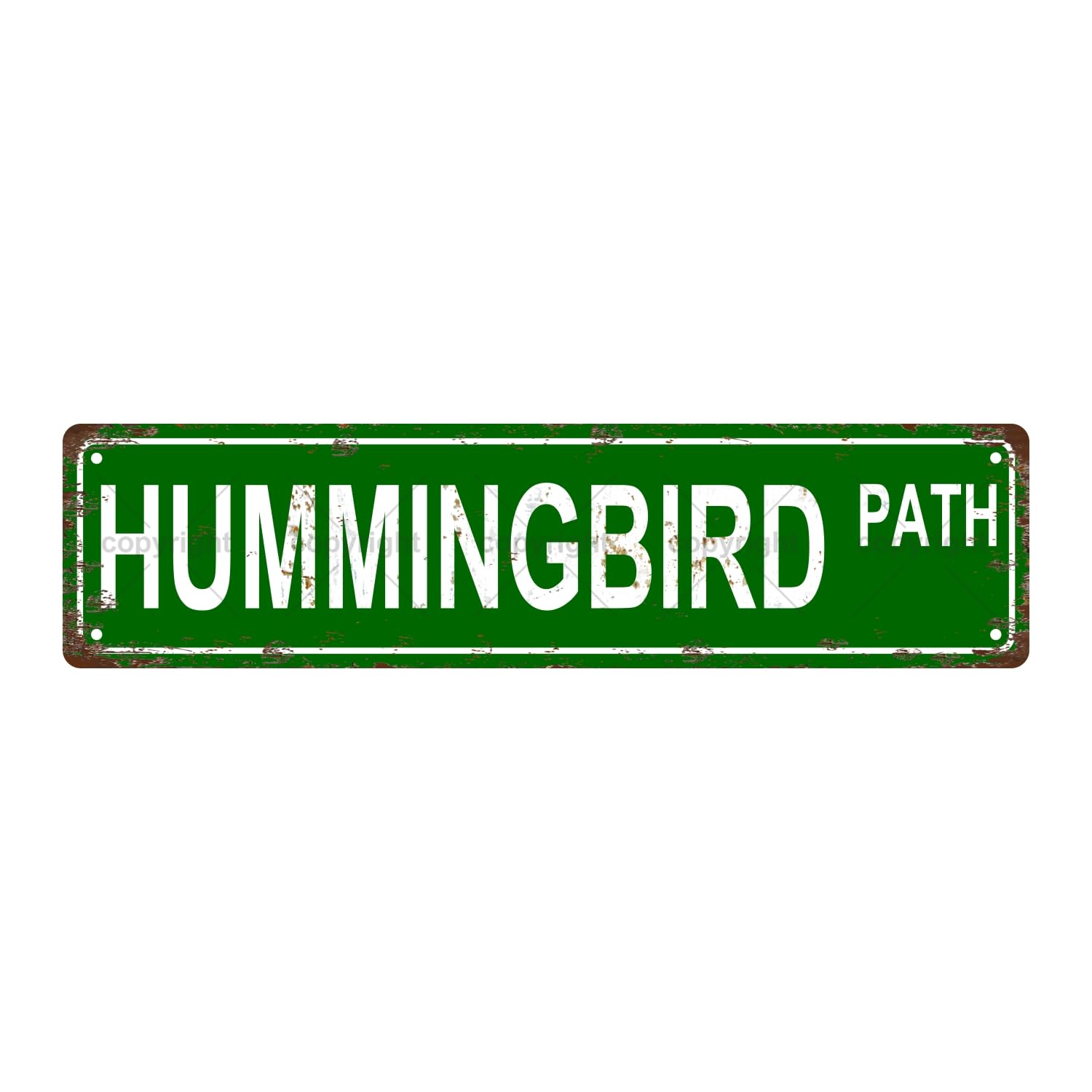 Hummingbird Path Animal Metal Tin Street Sign Bar Cafe Garage Cave Home Room Wall Bathroom Farmhouse Garden Porch Patio Decor,4x16 Inch