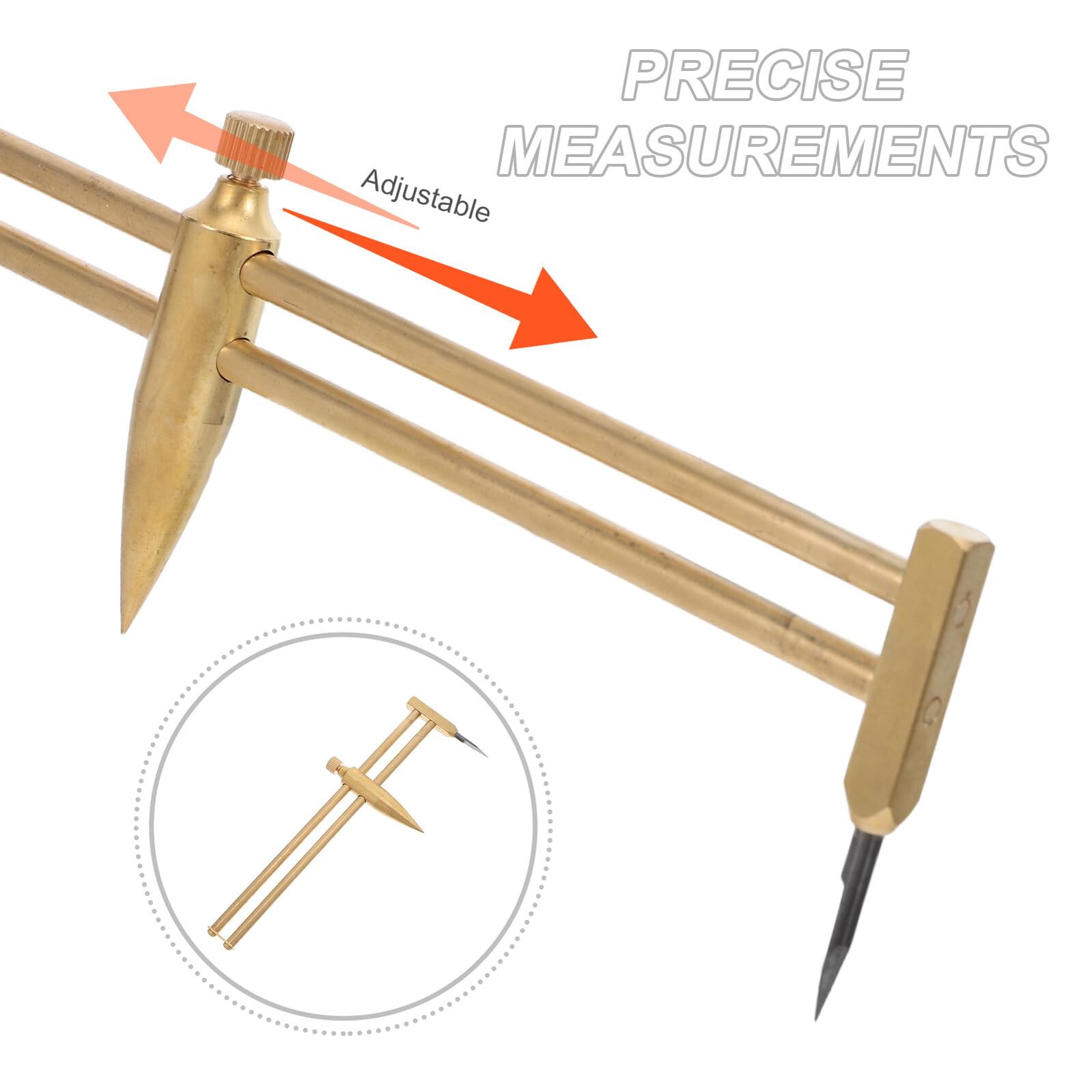 Compas de Potier en Laiton Étui PP – Outil de Mesure Précis pour Modelage et Sculpture D’Argile – Jauge de Tournage Multifonction pour Céramique et Loisirs Créatifs
