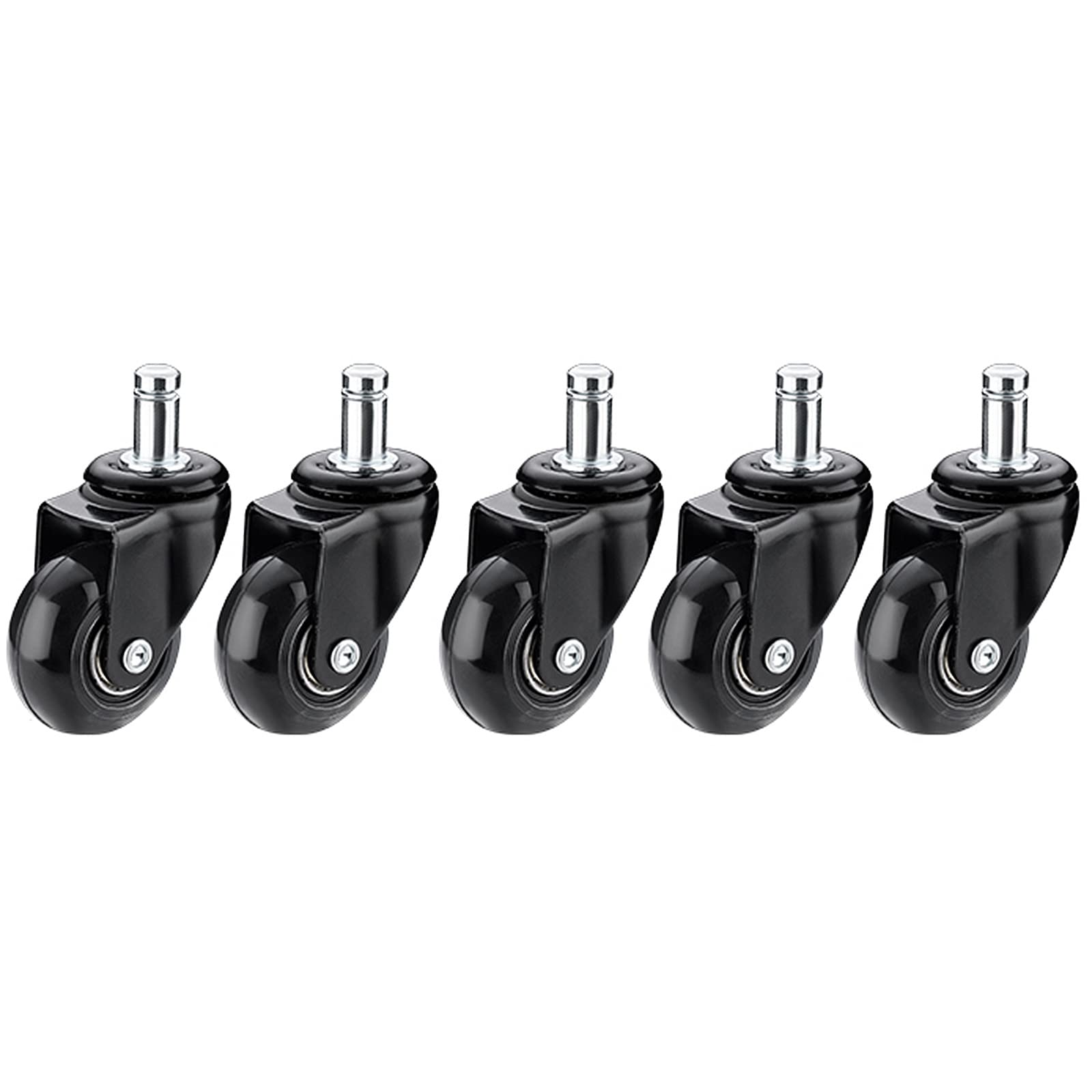 Zguouzantye Swivel 5Pcs Replacement Rubber Casters For Office Chairs