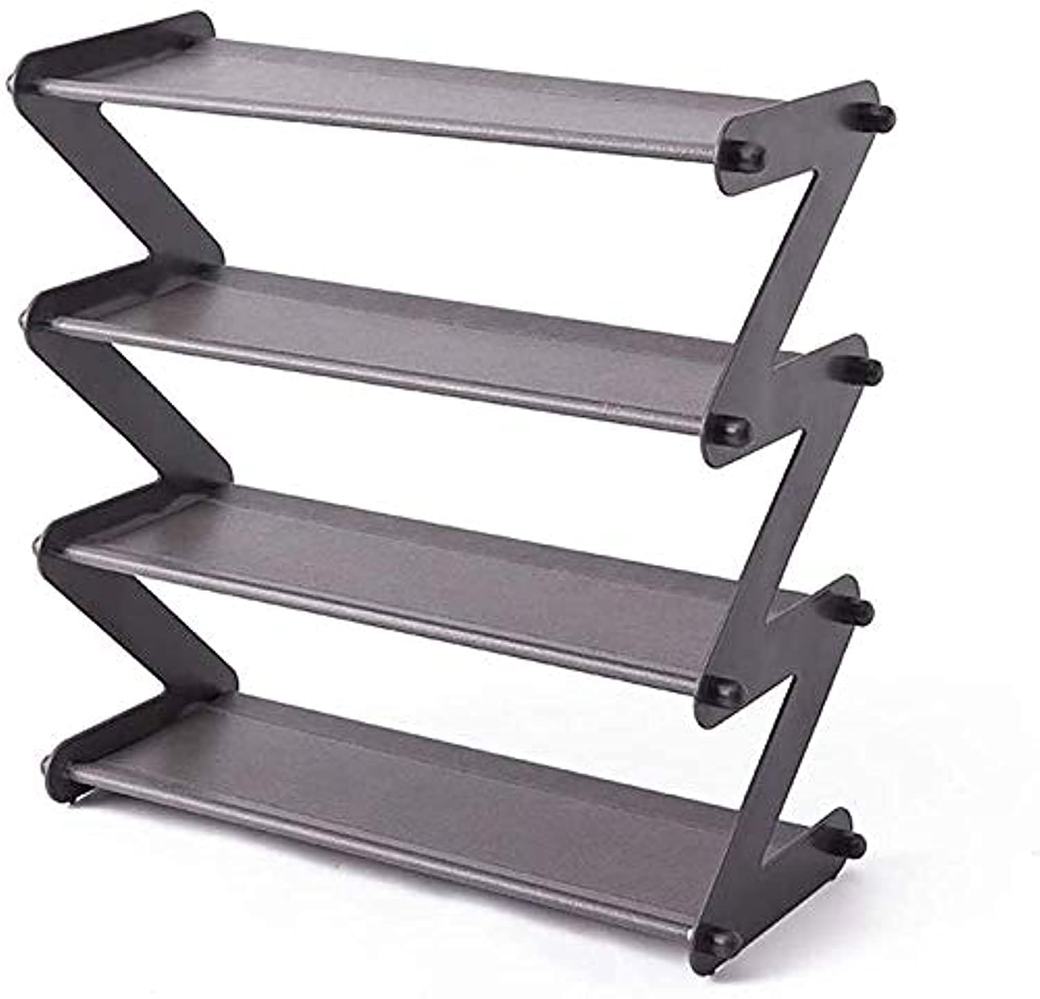 AM ANNA Stackable Shoe Organizer, Multi-layer Shoe Storage Organizer, Narrow Shoe Rack for Shoes and daily supplies gray