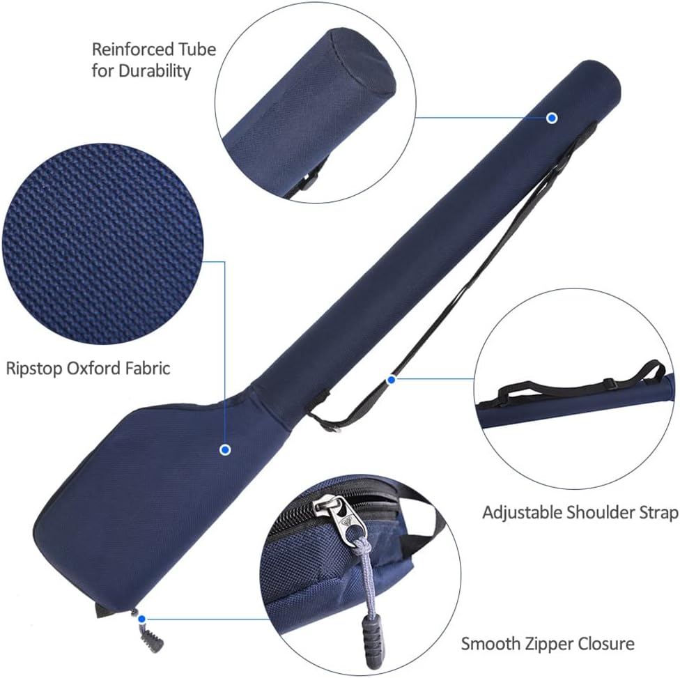 Portable Fishing Rod Box Fly Reel Storage Tube Oxford Bag Accessories