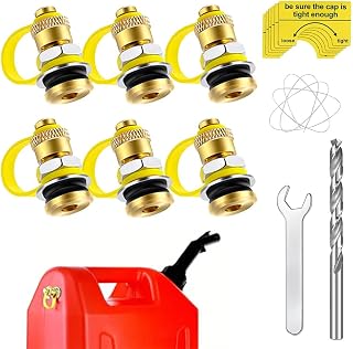 Fuel Gas Can Vent Caps,6 Pack Upgrade Fuel Gas Can Vent Kit,used for all for Gas Can Fuel Tank Water Jug Enhances Flow for Faster Refills.