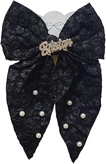 مشبك شعر على شكل فيونكة للبنات من داهبني - اسود